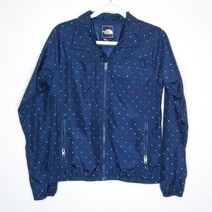 The North Face Navy Multi Polkadot Windbreaker Jacket S